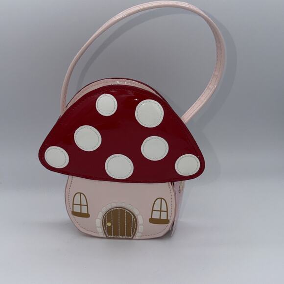 Gymboree Pink Red MUSHROOM HOUSE Purse Bag Fairytale Forest NEW NWT - Picture 1 of 10